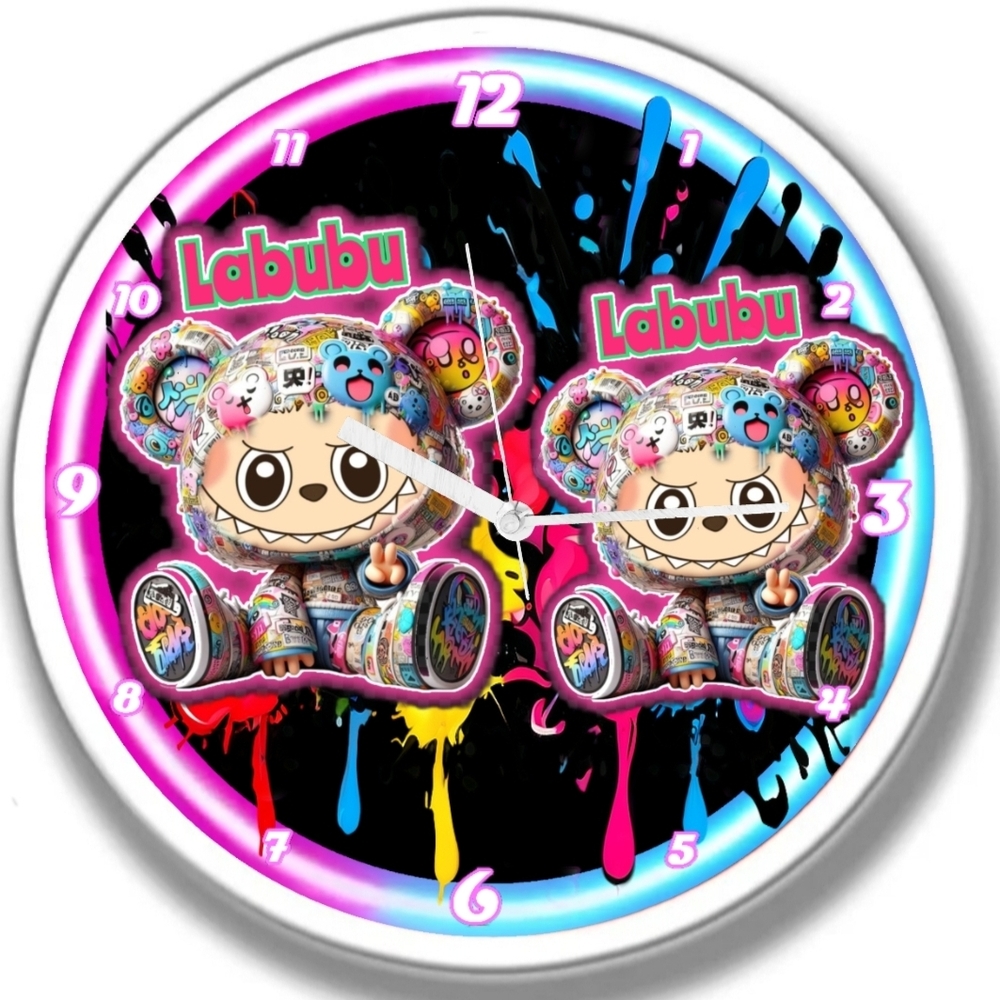 Labubu Monster Colorful Wall Clock
